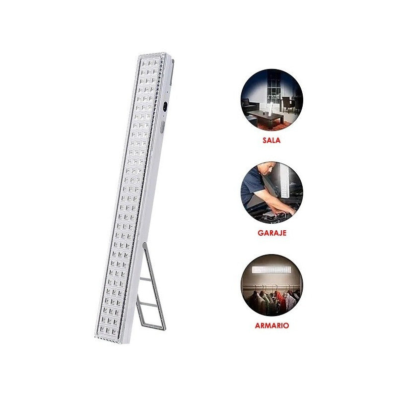 Luz Barra Led De Emergencia 60w Muebles Baño Cocina Tope  Blanco