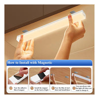 X2 Luz Barra Led 20cm Sensor Movimiento Ahorro Energia Hogar Blanco