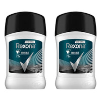 Pack X2 Desodorante Rexona Barra Men 50gr Invisible 72h Neutra