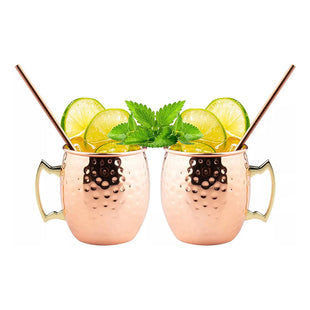 Set 2 Vasos Jarras Mug Cobre Premium Coctel Tragos Barra Bar
