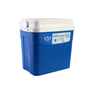 Cooler Nevera Cava Hielera Portátil 35 Litros Marca Reyplast Color Azul