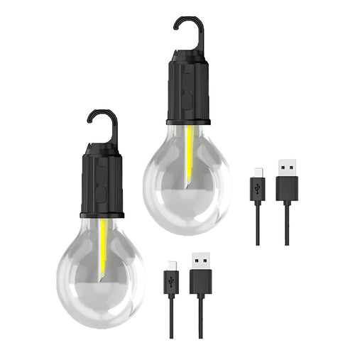 Pack 2 Ampolletas Led Recargable Camping Decoracion Portatil Cálida
