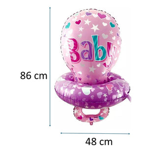 Globo Metalico Chupete Baby Shower Niño Niña Decoración