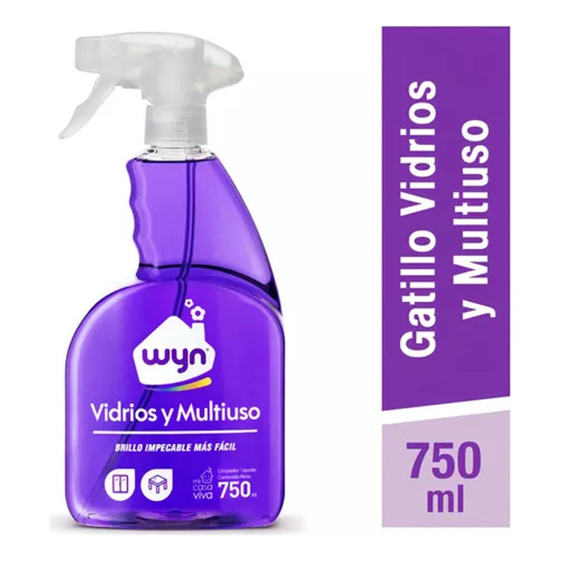 Pack X3 Wyn Limpia Vidrios Multiusos 750ml Atomizador Gatill