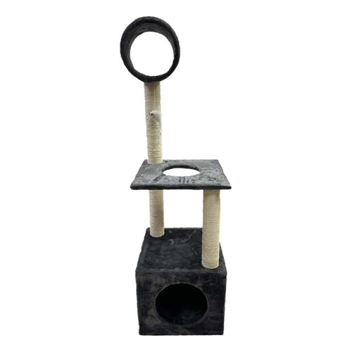 Torre Rascador Gatos Cuevas Plataformas Juguete Rascador Gris