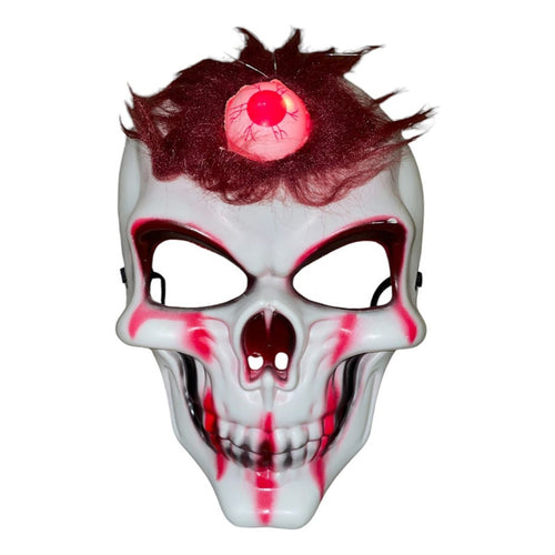 Mascara Para Halloween Disfraz Mascara Calavera De Terror Blanco/rojo Calavera