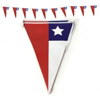 Pack X2 Banderines Guirnaldas Fiestas Patrias Chilenas 5m Rojo