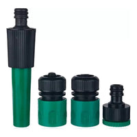 X2 Manguera Jardin Reforzada 1/2 Pulgada 10 Metros + Acoples Verde Musgo