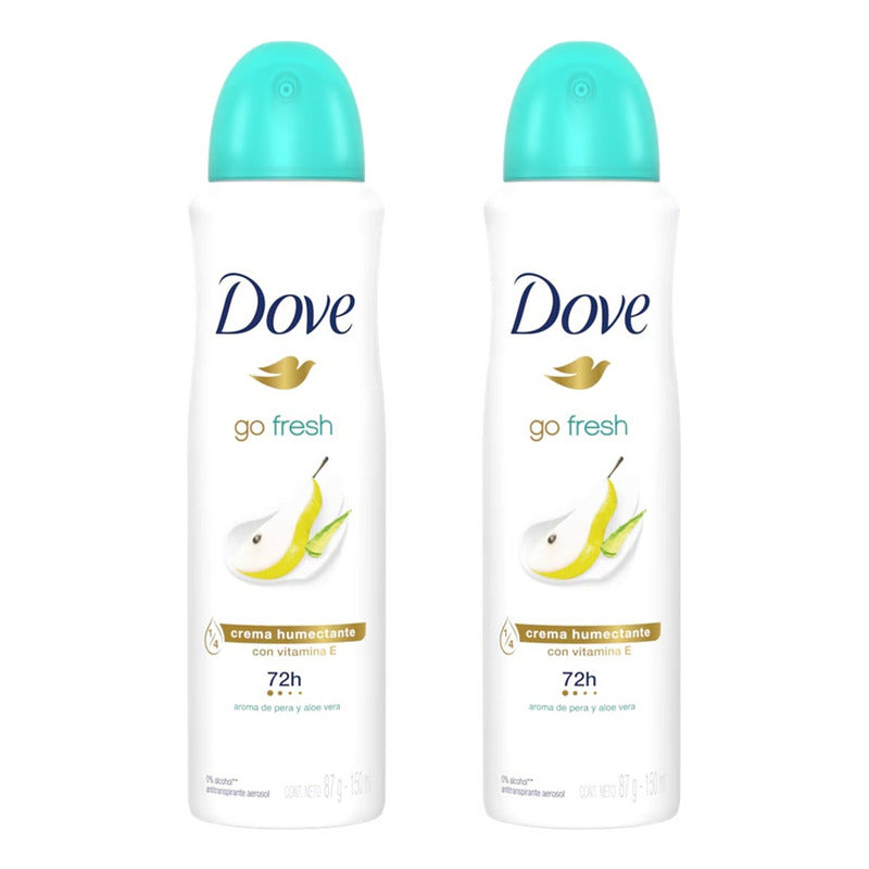 X3 Desodorante Dove Spray Aerosol Pera Aloe Vera 72h 150ml Pera