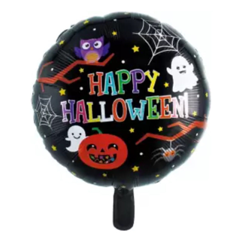 Set 5 Globos Happy Halloween Calabaza Fantasma Decorativo Ha