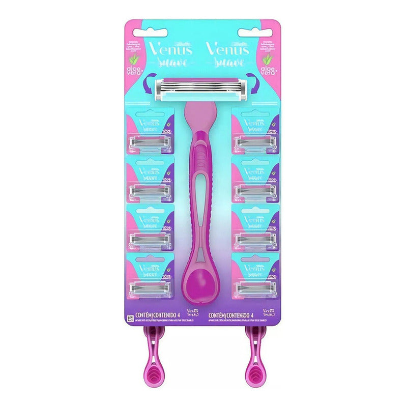 Pack X8 Maquina De Afeitar Gillette Venus Suave Aloe Vera