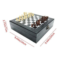 Set De Lujo Tablero Ajedrez Madera + Domino+ Cartas Poker