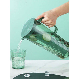 Set Jarra 2 Litros + 4 Vasos Agua Jugo Filtro Refrigerador