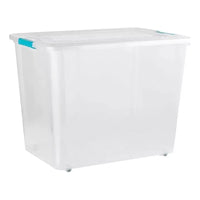 Caja Apilable Organizadora Almacenamiento Con Ruedas 72 Litr