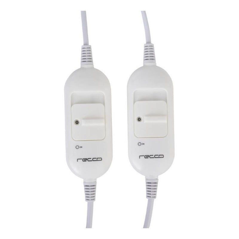 Calienta Cama 2 Plazas 2controles 60w Calientacama Recco Sec Blanco Calienta Cama