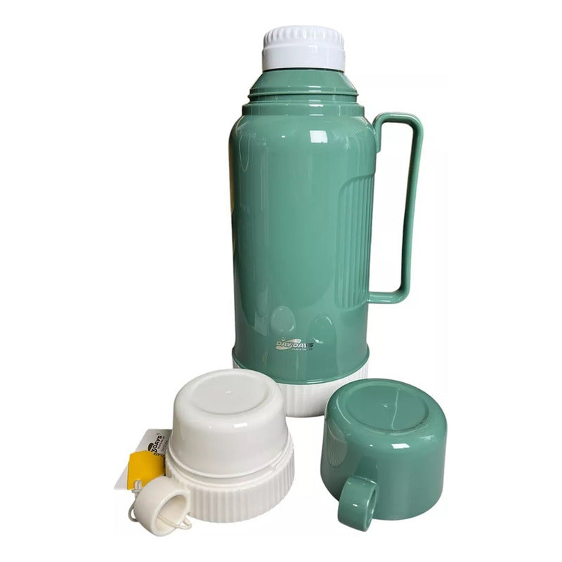 Termo Grande 1 Litro 2 Tazas Agua Caliente Fría Café Té