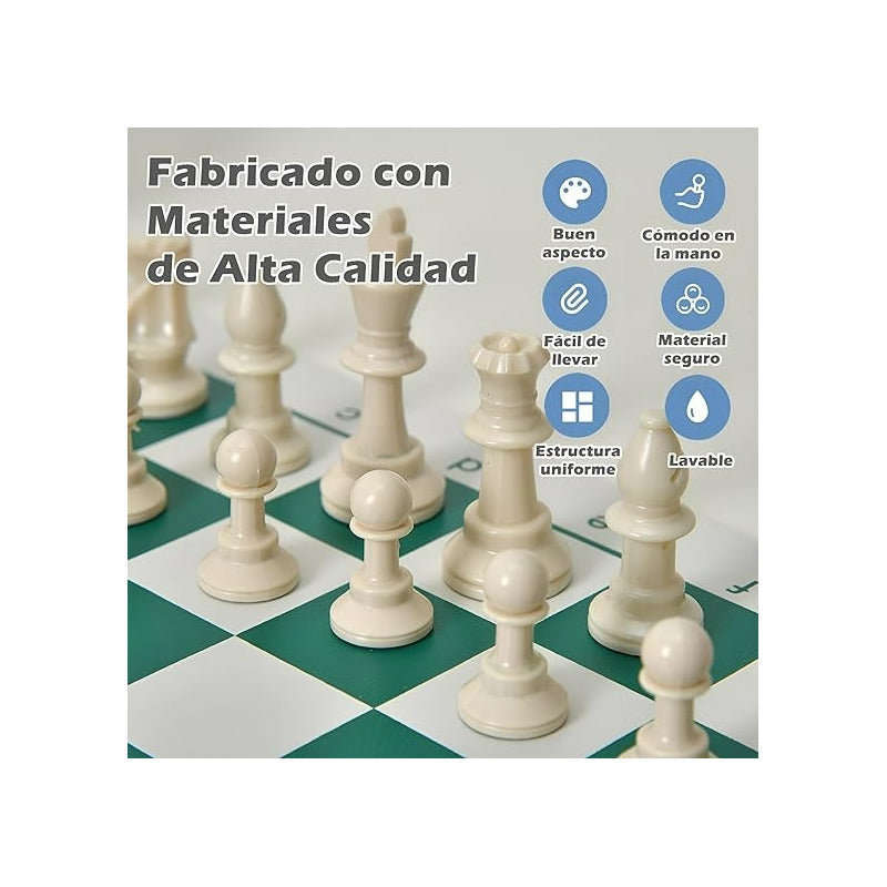 Tablero Ajedrez Calidad Profesional Grande Enrollable