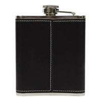 Licorera Petaca Wisquera De Cuero Acero Inoxidable 7oz