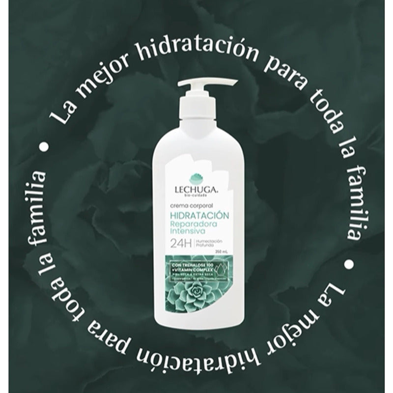 Pack X2 Crema Corporal Lechuga 350ml Hidratación Reparadora Neutra