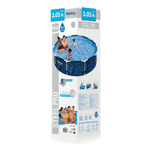 Alberca Estructural Redonda Bestway 305x305x66 Cm 4062 L Azul Marino Diseño