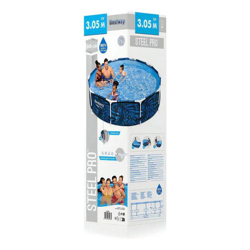 Alberca Estructural Redonda Bestway 305x305x66 Cm 4062 L Azul Marino Diseño
