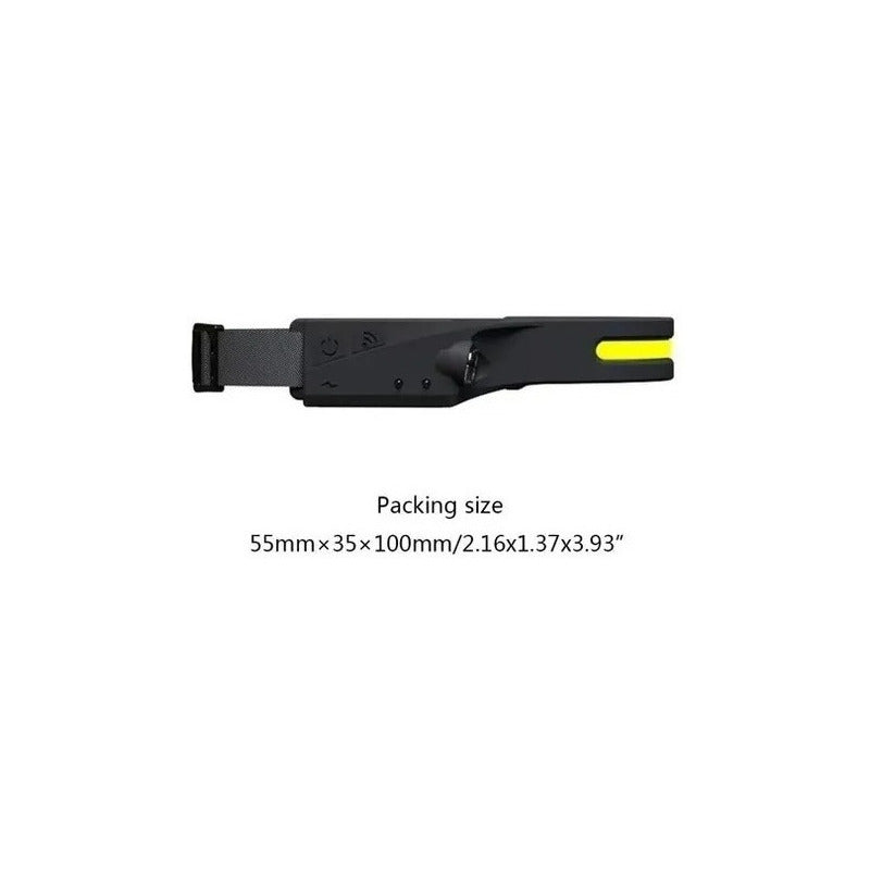 Pack X2 Linterna Frontal Led Con Sensor Luz Camping Minero Blanco