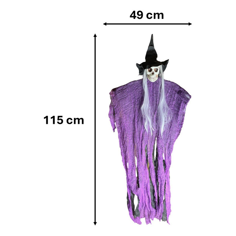 Fantasma Mono Colgante Halloween Calavera Terror Halloween Blanco Calavera