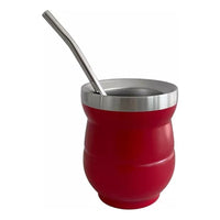 Set De Mate Con Bombilla + Termo Bala 1000ml Acero Inox
