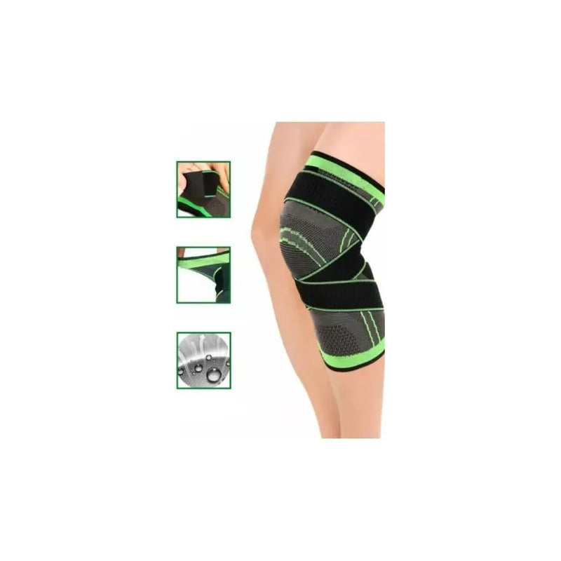 Pack 2 Rodillera Elastica Compresion Gym Deportes Ortopedica Blanco