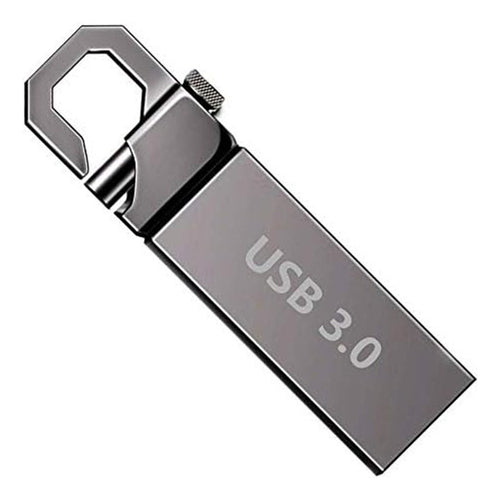 Pendrive Usb Flash Drive 16 Gb 3.0  Llavero Metalico Plateado Liso