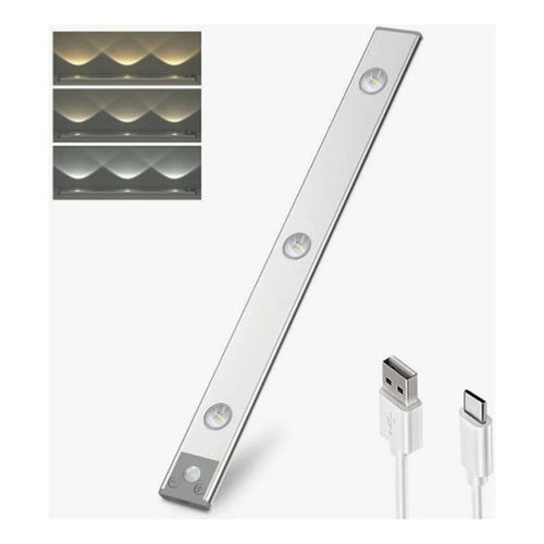 Luz Led Recargable Con Sensor De Movimiento 40cm Graduable Calido / Fria / Neutra