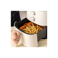 2 Moldes Bandeja Silicona Air Fryer Freidora Anti-adherente Blanco