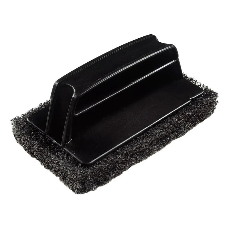 X2 Esponja Abrasiva Limpieza De Parrilla Asado Bbq Mr Beef Negro