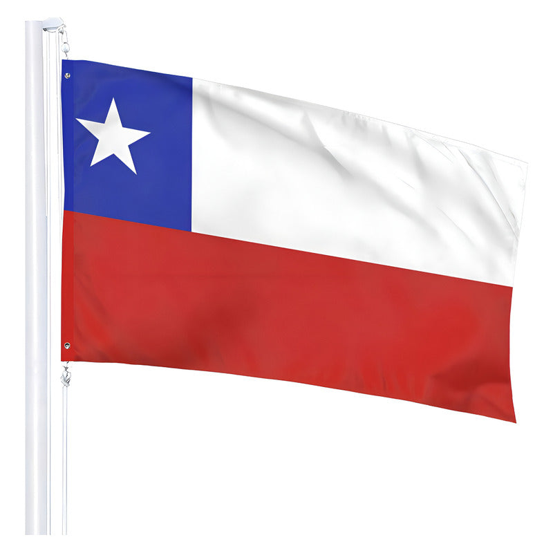 Bandera Premium Chile Chilena Bordada Reforzada 135x90 Cm Bandera Chile