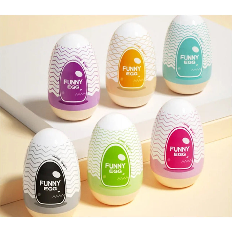 X2 Masturbador Realista Masculino Huevito Funny Egg Manual Azar Azar