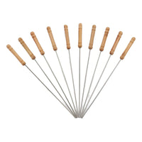 Pack 10 Anticuchos / Brochetas Acero Inoxidable 30cm Pinchos Color Beige Liso