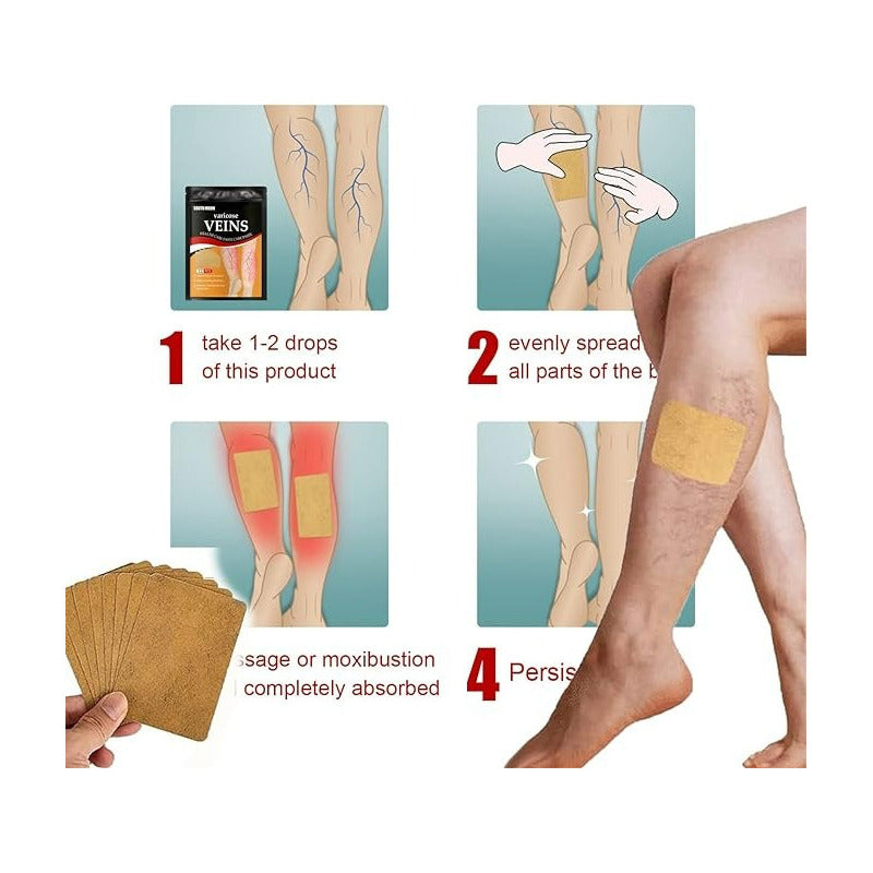 24 Parche Pierna Para Tratamiento De Venas Varicosas Varices