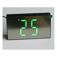 Reloj Despertador Digital Led De Escritorio Diseño Espejo