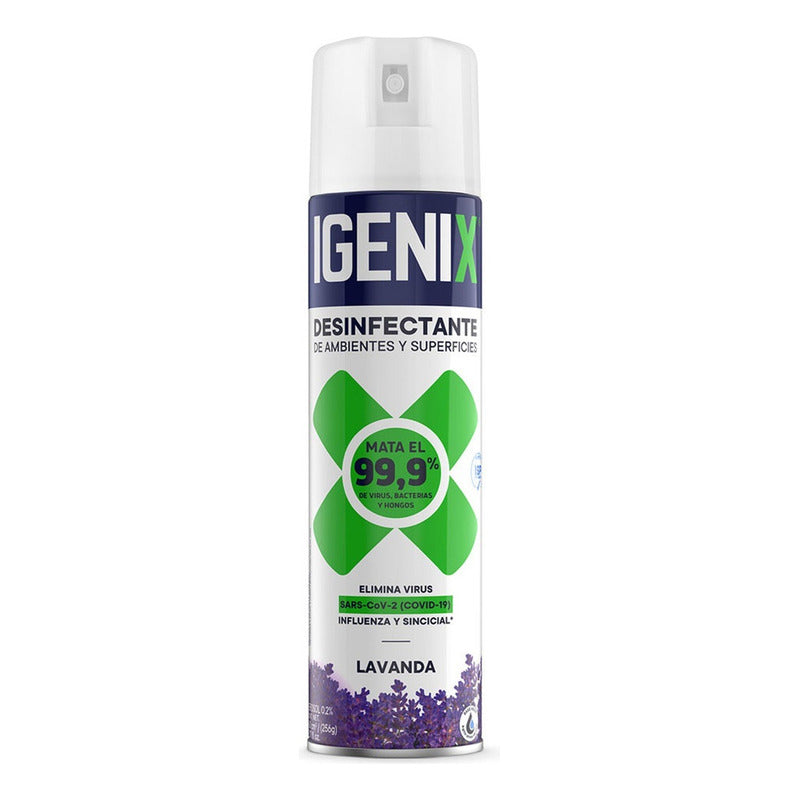 Pack X5 Desinfectante Igenix Lavanda Aerosol 360cc