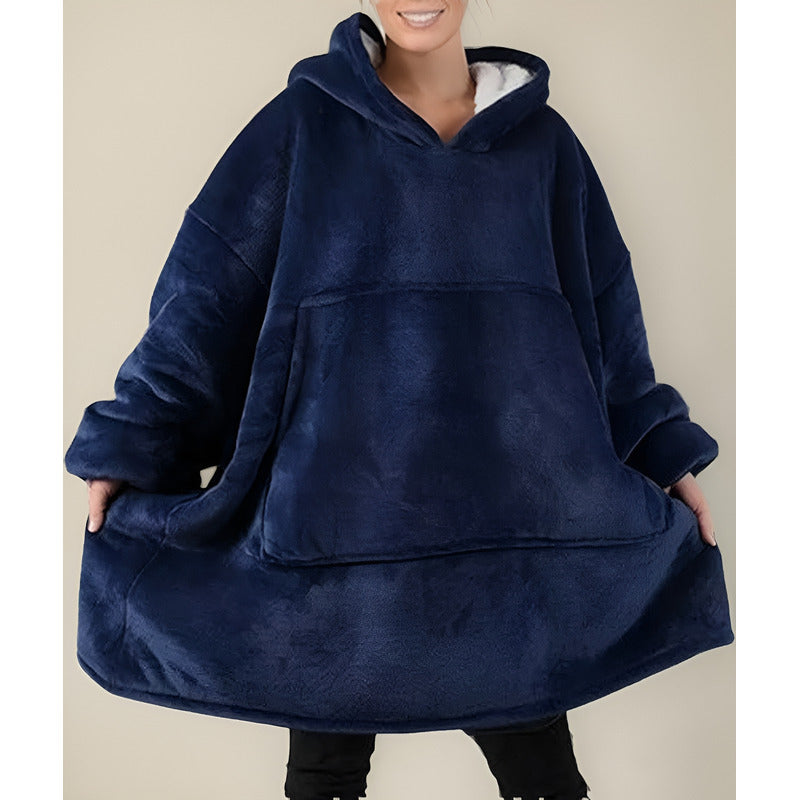 Pack X2 Polerones Sherpa Con Capucha Poleron Chiporro Huggle Hoodie Pijama Invierno Polar M&a Store