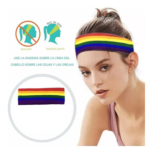 Diadema Cintillo Arcoiris Lgbt Pride Bandera Orgullo Gay Arcoíris