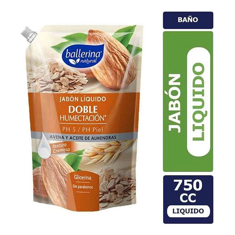 Jabón Líquido Ballerina Natural 750 Ml Jabón Humectante