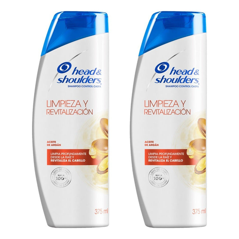 X2 Shampoo Head & Shoulders 375ml Limpieza Aceite De Argán