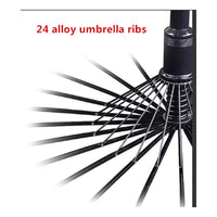 X2 Paraguas Automatico Mango Curvo 24 Varillas Resistestente