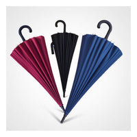 X2 Paraguas Automatico Mango Curvo 24 Varillas Resistestente