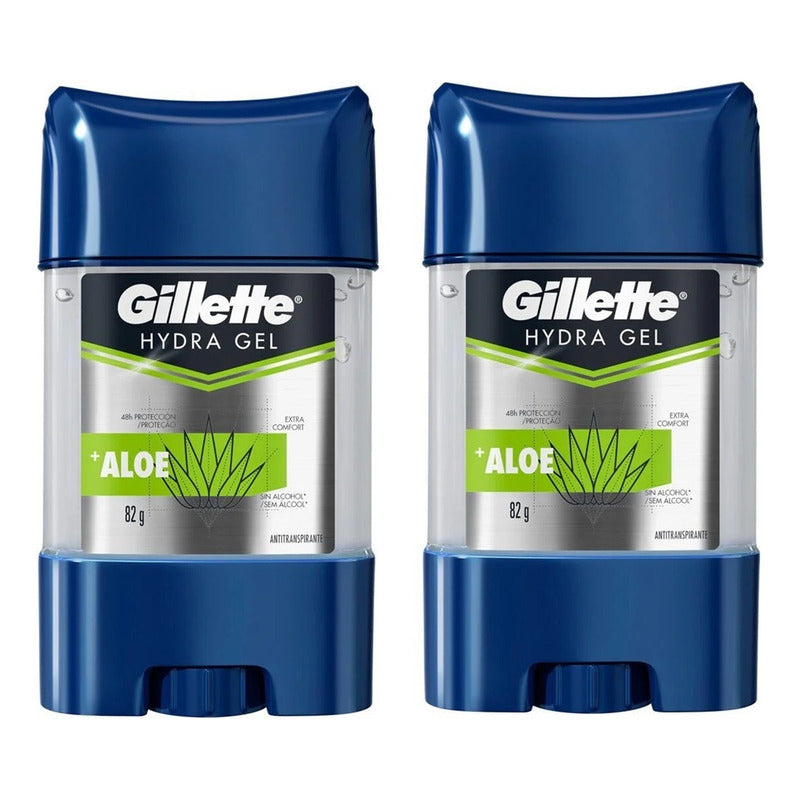 X4 Desodorante Gillette Gel Hidratación Con Aloe 82g Aloe Vera