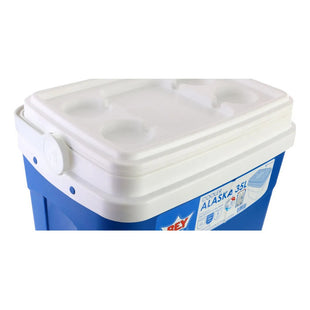 Cooler Nevera Cava Hielera Portátil 35 Litros Reyplast Azul