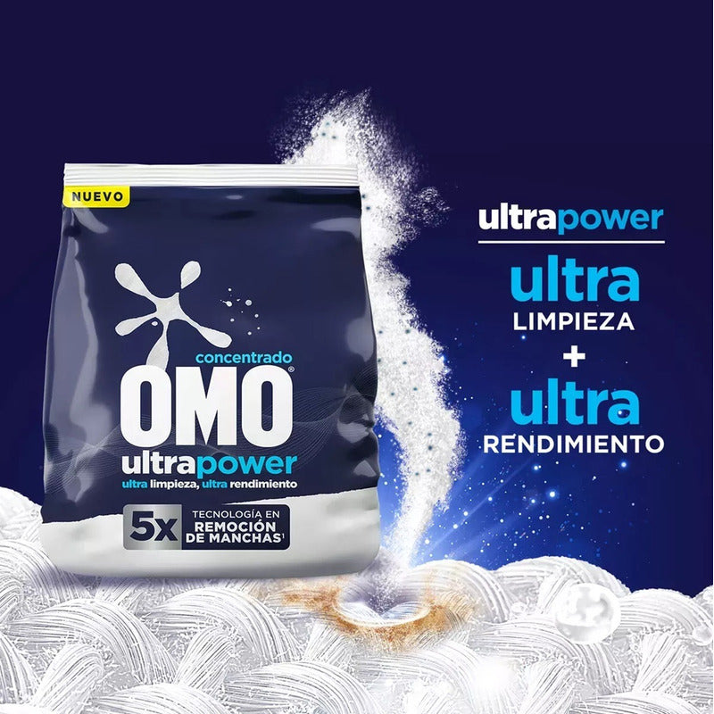 Pack X2 Detergente Omo Concentrado Polvo Ultra Power 2.7kg