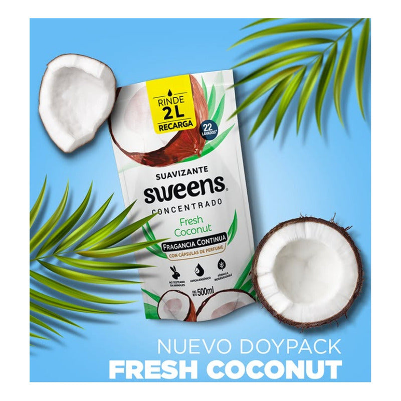 Suavizante Sweens Concentrado Fresh Coconut Doypack 500ml