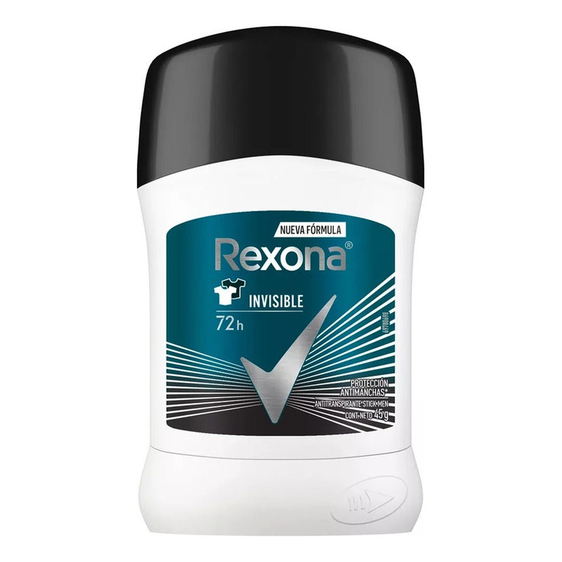 Pack X3 Desodorante Rexona Barra Men 50gr Invisible 72h Neutra